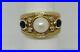 14kt-Yellow-Gold-Estate-Bezel-Set-Sapphire-Pearl-And-Diamond-Wide-Band-Ring-Sz6-01-qlz