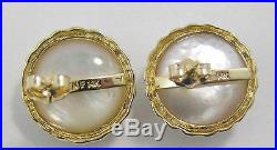 14kt Yellow Gold Mabe Pearl Ring and Earring Set