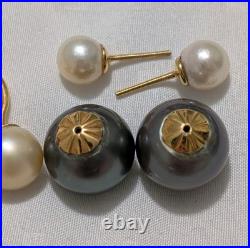 15mm South Sea With Akoya Pearls 14k Solid Gold Earrings And Ring Set Customized