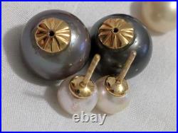 15mm South Sea With Akoya Pearls 14k Solid Gold Earrings And Ring Set Customized