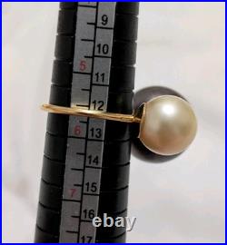 15mm South Sea With Akoya Pearls 14k Solid Gold Earrings And Ring Set Customized