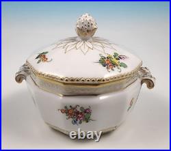 16-Pc Nymphenburg #982 Perl Pearl Gold Demitasse Coffee Pot Set Dresden Flowers