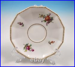 16-Pc Nymphenburg #982 Perl Pearl Gold Demitasse Coffee Pot Set Dresden Flowers