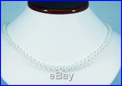 17 7.5 X 3.5 MM A1 Mikimoto Pearls Strand And Earring Set With Box And Papers