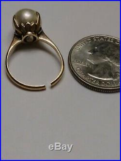 1800s Edwardian South Sea Pearl Ring set in 14K Gold