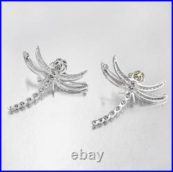 18K White Gold Set of 2 Diamond and Pearl Dragonfly Brooches