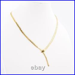 18K Yellow Gold Y-Drop Snake Necklace & Bracelet With Snake Drop Earrings (19.64g)