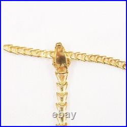 18K Yellow Gold Y-Drop Snake Necklace & Bracelet With Snake Drop Earrings (19.64g)