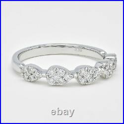 18KTW Gold Marquise Shape Drop Shape Cluster Diamond Bridal Jewelry Set N067725