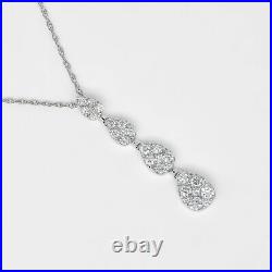 18KTW Gold Marquise Shape Drop Shape Cluster Diamond Bridal Jewelry Set S067725