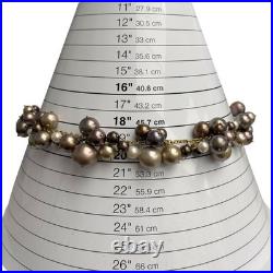 18k Gold Multi Color Tahitian Pearl & Briolette Necklace Bracelet Earrings Set