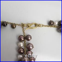 18k Gold Multi Color Tahitian Pearl & Briolette Necklace Bracelet Earrings Set