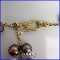 18k Gold Multi Color Tahitian Pearl & Briolette Necklace Bracelet Earrings Set