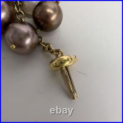 18k Gold Multi Color Tahitian Pearl & Briolette Necklace Bracelet Earrings Set