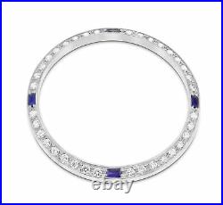1ct Diamond Bezel Bead Set 18kw For Rolex Datejust, President With 4 Sapphires