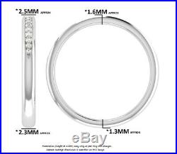 2.5mm Bead Set Round Diamond Half Eternity Wedding Ring, 9K White & Yellow Gold
