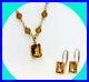 2-75CT-Citrine-glass-bead-necklace-drop-earring-set-14K-18K-y-gold-emerald-cut-01-zts