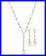 2-Pc-Set-Cultured-Freshwater-Pearl-7-X-9Mm-Lariat-Necklace-Drop-Earrings-in-01-xv