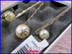 2012 / 12p Chanel A61763 Pearl Hair Pins Set Of Three