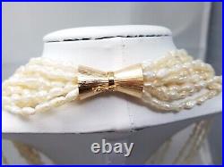 26 & 8 14k Gold Freshwater Pearl Necklace Bracelet Set (9204)
