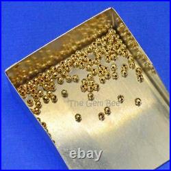 2MM 18k Solid Gold Smooth Round Bead Spacer (100)