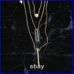 3 Pcs SET 1 Elegant Gold and Freshwater Pearl Necklace + 2 Layered Bar Pedants 3 Pcs SET 1 Elegant Gold and Freshwater Pearl Necklace + 2 Layered Bar Pedants