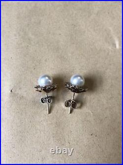 3 Piece Set Of Pearls On 9ct Gold Mounts. Inc Earnings, Bracelet & Necklace