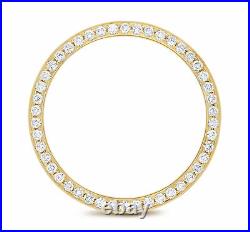 34mm 1.35ct Bead Set Diamond Bezel For Rolex Airking, Date Model 14ky