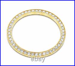 34mm 1.35ct Bead Set Diamond Bezel For Rolex Airking, Date Model 14ky