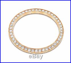 36mm 1.50ct Pave Bead Set Diamond Bezel For Rose Gold Rolex Datejust, President