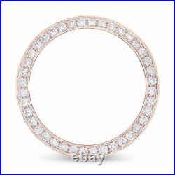36mm 2ct Bead Set Diamond Bezel 14k Rose Gold For Rolex 36mm Datejust, President