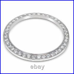 36mm 2ct Pave Bead Set Diamond Bezel 14kw For Rolex Datejust, President Day Date