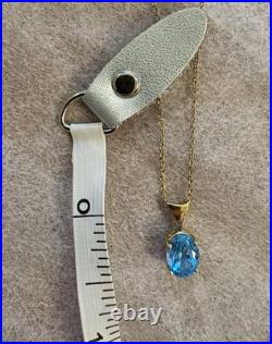 4 Pc Set Necklace & Earrings 14k Yellow Gold & Blue Topaz & Pearl Jewelry Lot