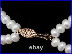 5mm Pearl 37 Inch Strand Necklace & 15 Inch Bracelet Set with 14K Gold Clasps