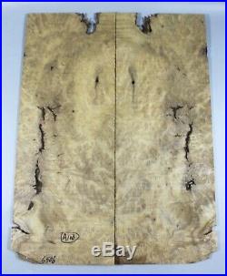 #6506 AAAAA Golden Camphor Burl Wood Guitar Drop Top Set Luthier-ONE AND ONLY