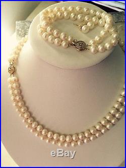 7-8 mm freshwater pearl necklace bracelet earrings set