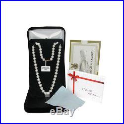 7-8mm AAA Freshwater White Pearl 18 Necklace Earring Set 14k Yellow Gold Clasp