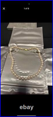 8-9mm Freshwater Cultured Pearl Necklace, Bracelet & Earrings in 14K White Gold 8-9mm Freshwater Cultured Pearl Necklace, Bracelet & Earrings in 14K White Gold