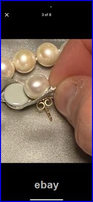8-9mm Freshwater Cultured Pearl Necklace, Bracelet & Earrings in 14K White Gold 8-9mm Freshwater Cultured Pearl Necklace, Bracelet & Earrings in 14K White Gold