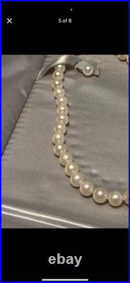 8-9mm Freshwater Cultured Pearl Necklace, Bracelet & Earrings in 14K White Gold 8-9mm Freshwater Cultured Pearl Necklace, Bracelet & Earrings in 14K White Gold