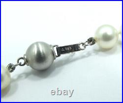 8 mm CULTURE PEARL 14k White Gold Clasp Strand Necklace 7-7.5 mm Bracelet Set