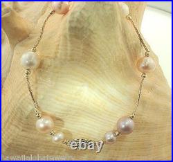 9-10mm Tricolor Cultured Freshwater Pearl Solid 14k Yellow Gold DC Swirl Bar Set 9-10mm Tricolor Cultured Freshwater Pearl Solid 14k Yellow Gold DC Swirl Bar Set