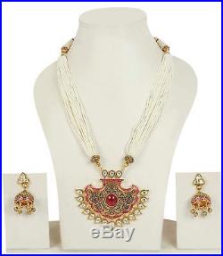 95 Ethnic Indian Bollywood Bridal Gold Tone Wedding Fashion Jewelry Necklace Set