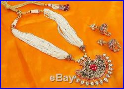 95 Ethnic Indian Bollywood Bridal Gold Tone Wedding Fashion Jewelry Necklace Set