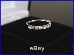 $995 Zales 14K White Gold Diamond 2.7mm Milgrain Bead Set Wedding Band Ring Sz 6