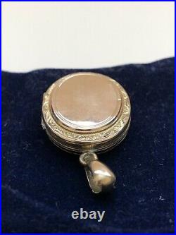 9ct BK&FT Gold Anique Victorian Locket With A Flower Set With Seed Pearls