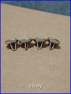 9ct White Gold & Mother of Pearl Cufflinks & Buttons set
