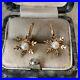 9ct-Yellow-Gold-Snowflake-Earrings-set-with-3mm-Cultured-pearl-Vintage-Studs-01-ryc