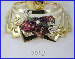 AFRICAN CHOKER NECKLACE GOLD SET True Natural Pearl Purple Marble Stones Emerald