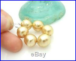 AMAZING NEW AA+ RARE SOUTH SEA PHILIPPINES DEEP GOLD 10.5-10.9mm 6pc PEARL SET